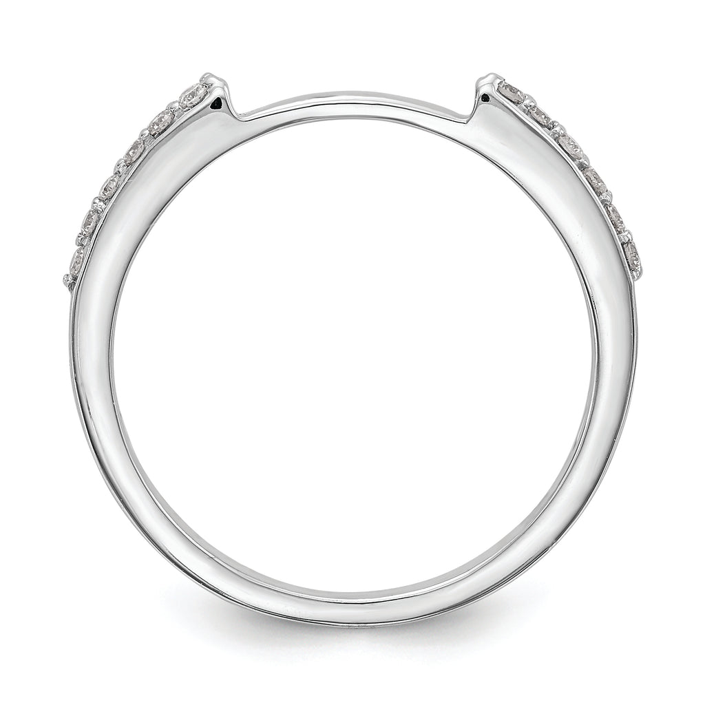14k White Gold 1/4 carat Diamond Set of 2 Complete Wedding Bands