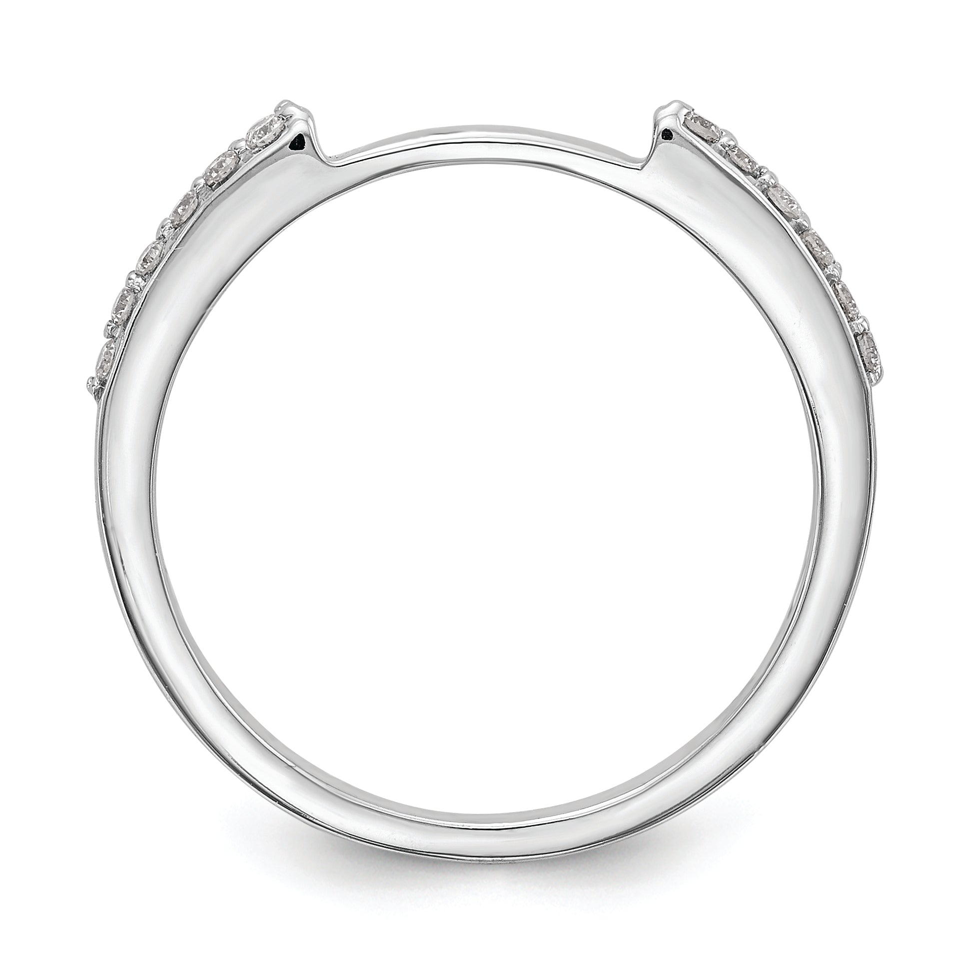 14k White Gold 1/4 carat Diamond Set of 2 Complete Wedding Bands