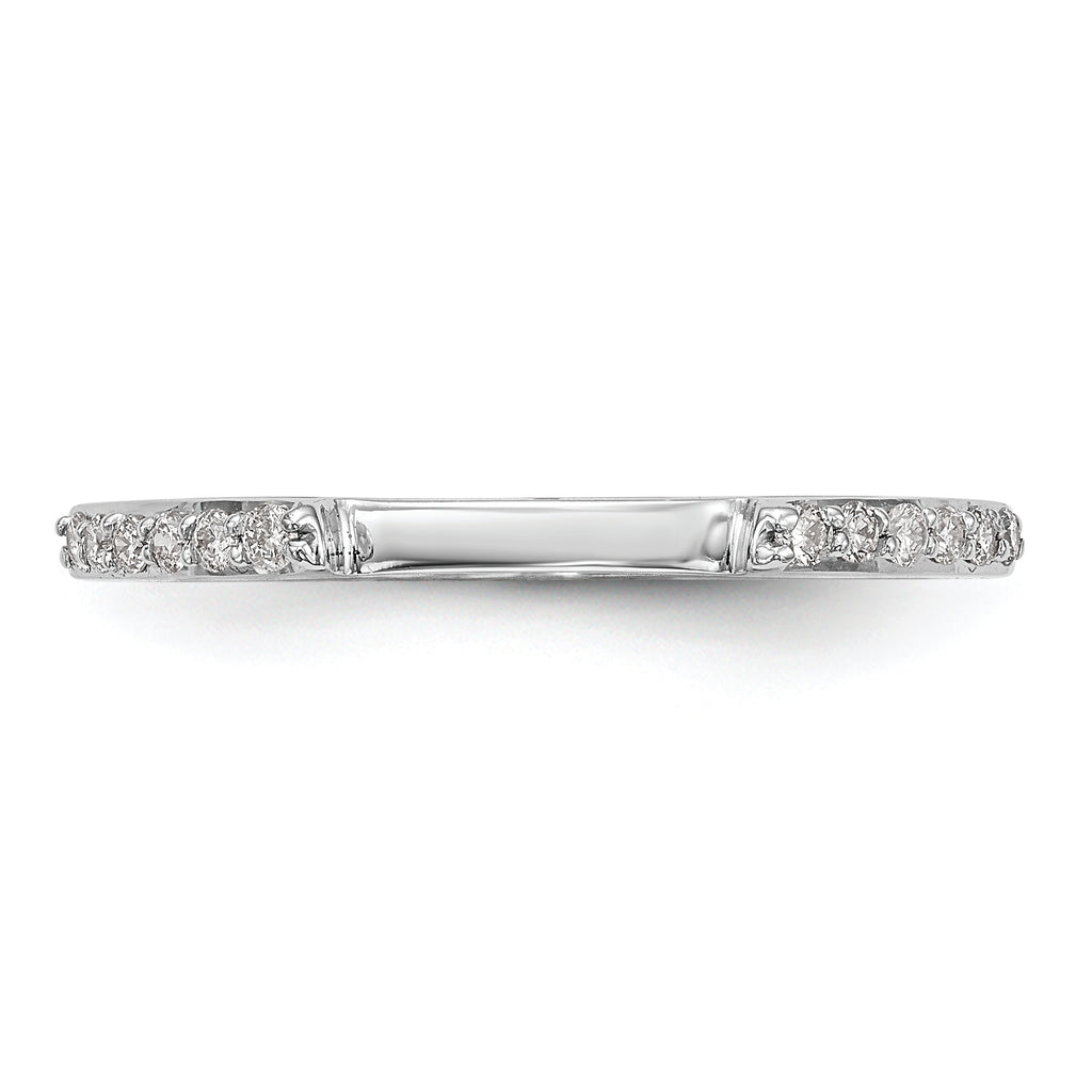 14k White Gold 1/4 carat Diamond Set of 2 Complete Wedding Bands
