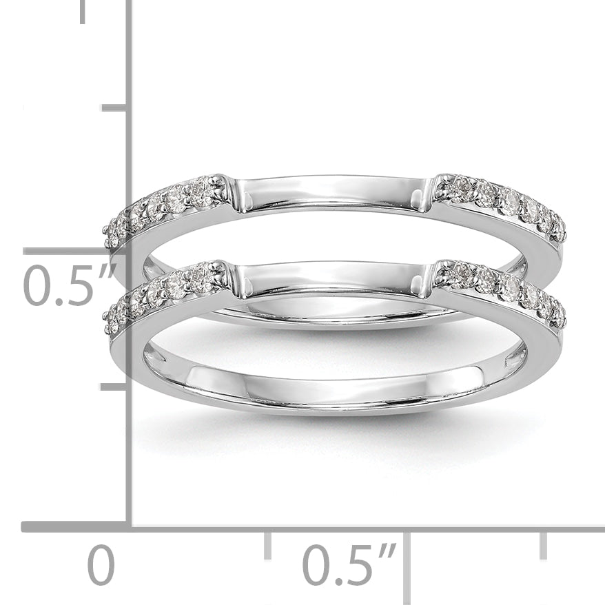 14k White Gold 1/4 carat Diamond Set of 2 Complete Wedding Bands