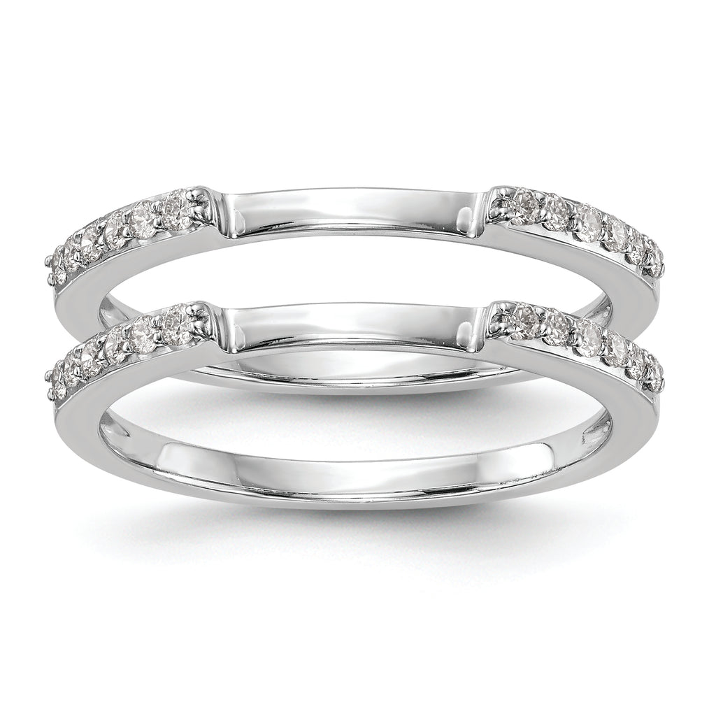 14k White Gold 1/4 carat Diamond Set of 2 Complete Wedding Bands