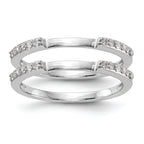14k White Gold 1/4 carat Diamond Set of 2 Complete Wedding Bands