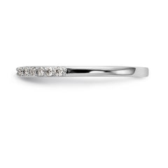 14K White Gold 1/4 carat Diamond Set of 2 Complete Wedding Bands - 7