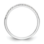 14K White Gold 1/6 carat Diamond Complete Wedding Band