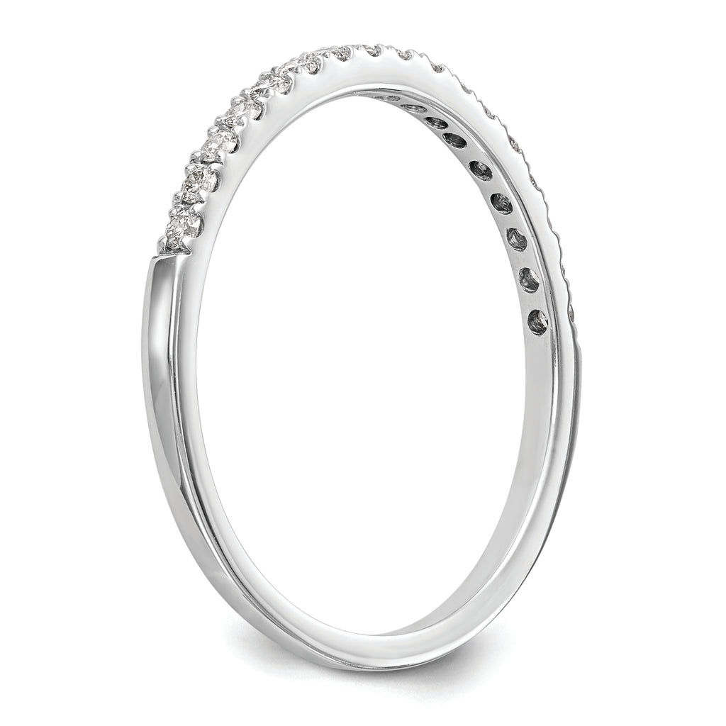 14K White Gold 1/6 carat Diamond Complete Wedding Band