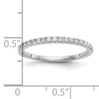 14K White Gold 1/6 carat Diamond Complete Wedding Band