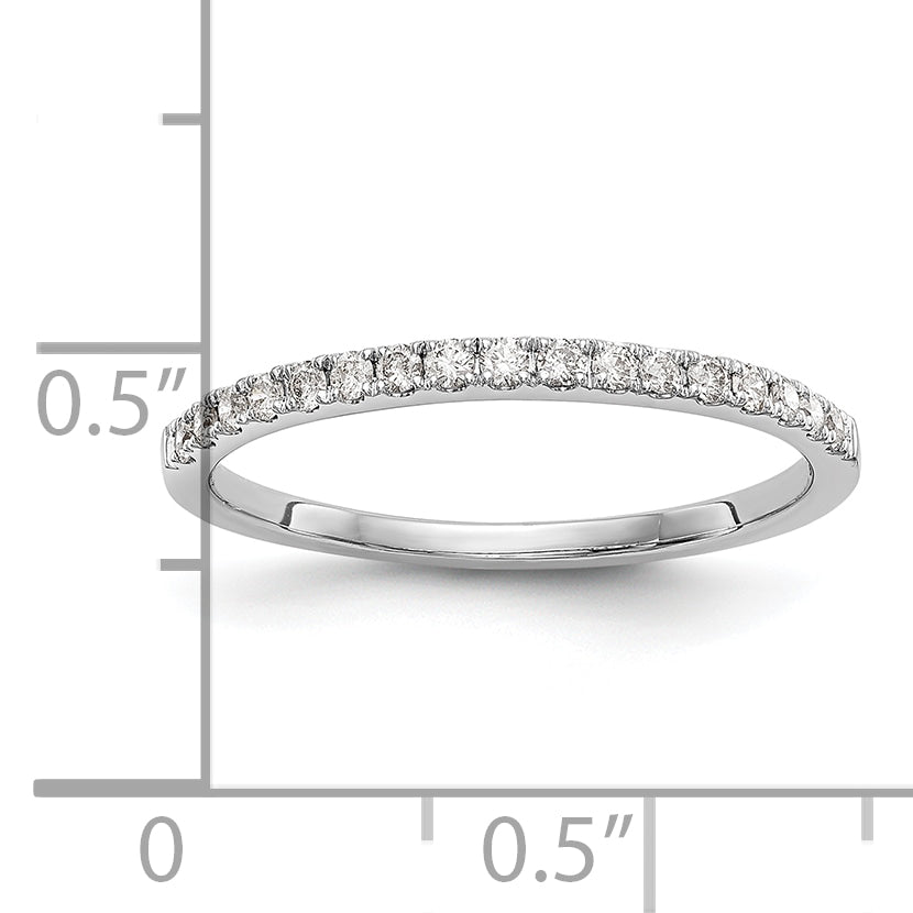 14K White Gold 1/6 carat Diamond Complete Wedding Band