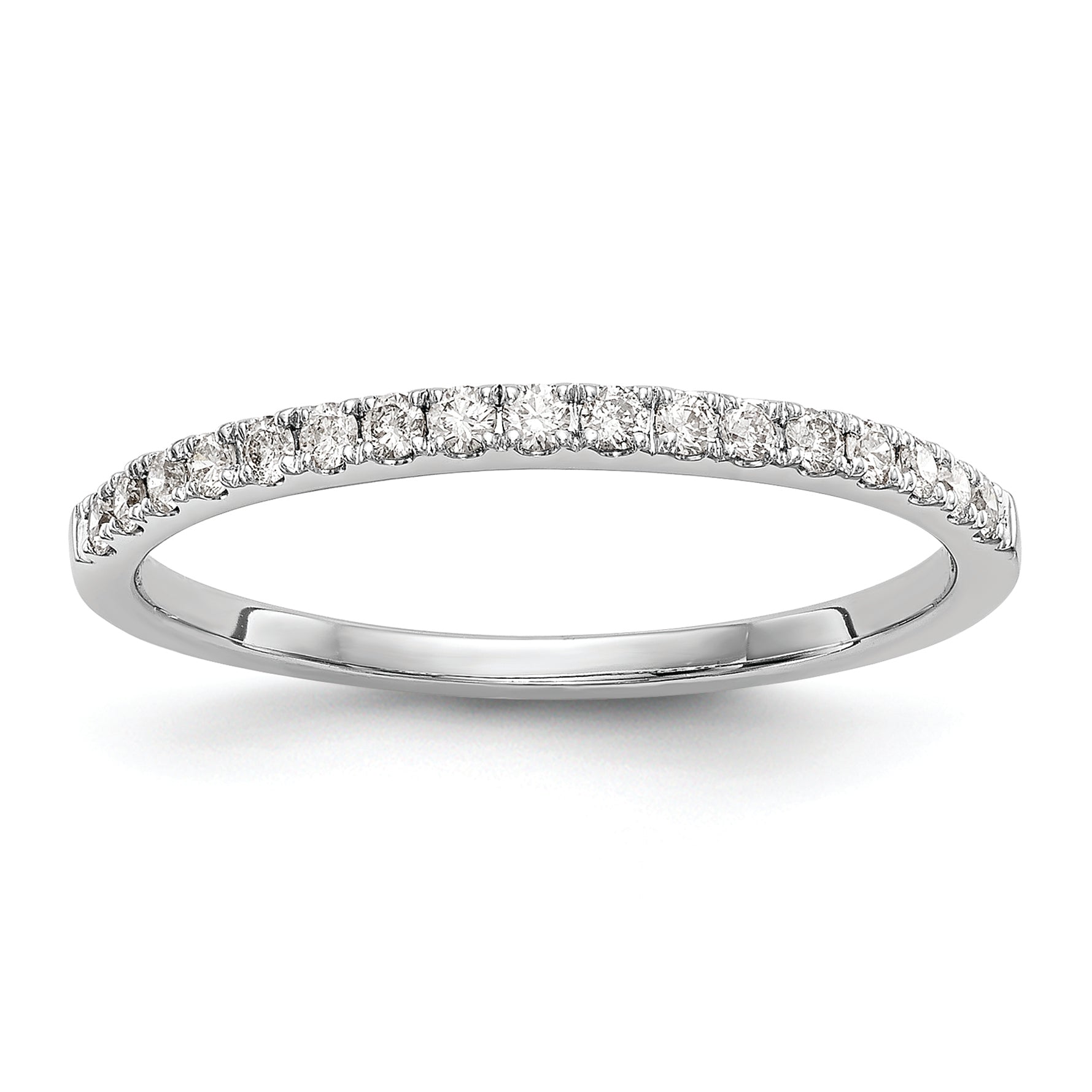 14K White Gold 1/6 carat Diamond Complete Wedding Band Main image