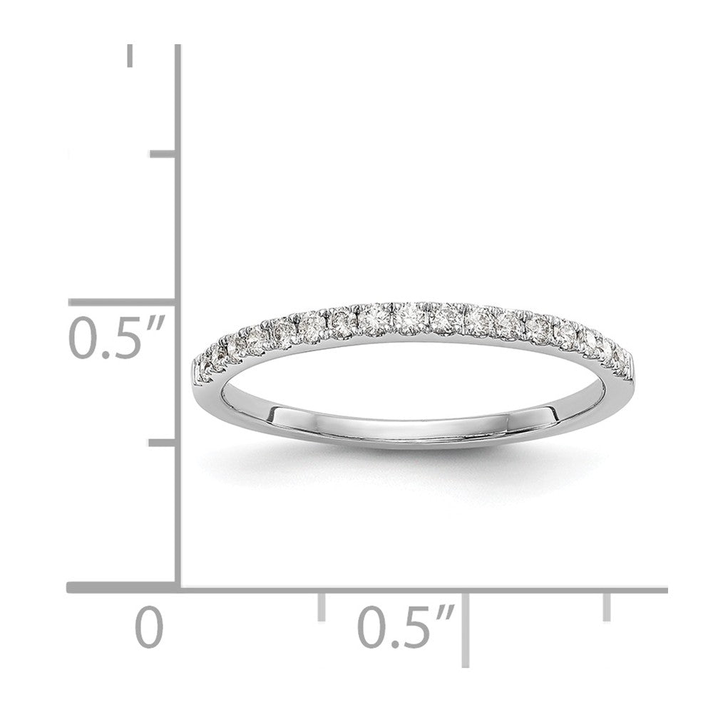 14K White Gold Round Diamond Wedding Band