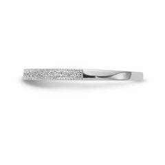 14K White Gold 1/8 carat Diamond Set of 2 Complete Wedding Bands - 7