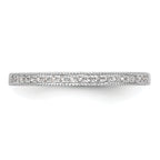 14k White Gold 1/8 carat Diamond Set of 2 Complete Wedding Bands