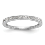 14k White Gold 1/8 carat Diamond Set of 2 Complete Wedding Bands