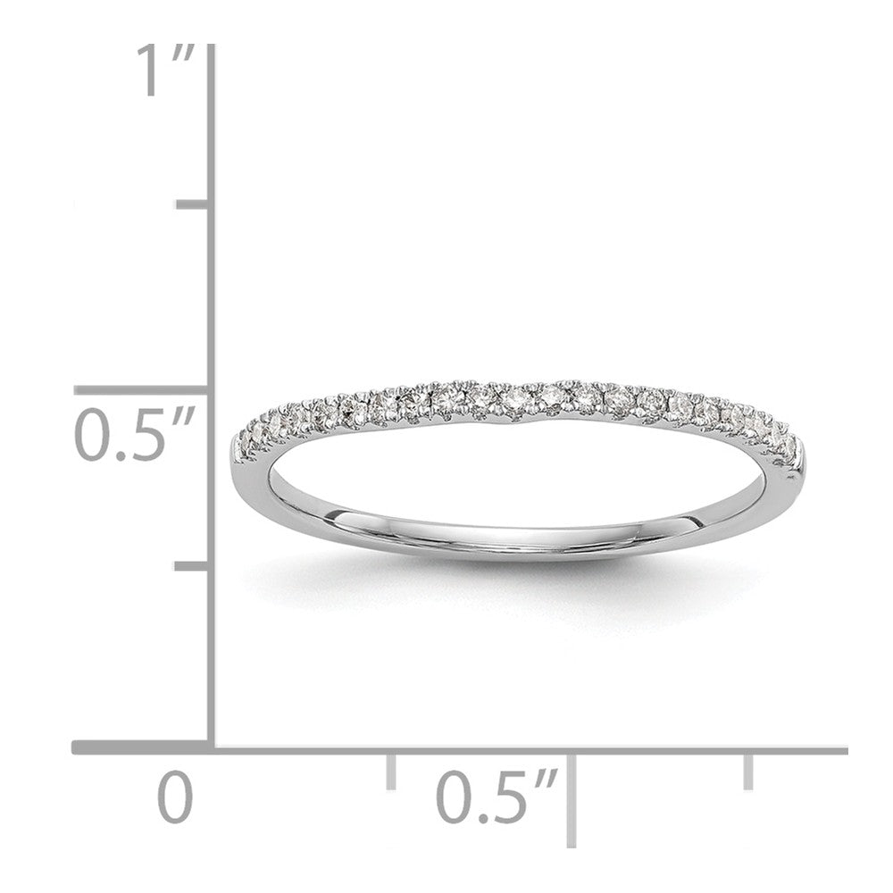 14K White Gold Diamond Wedding Band