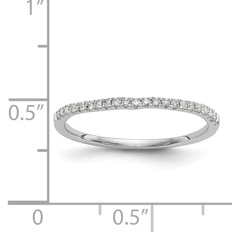 14k White Gold Diamond Wedding Band