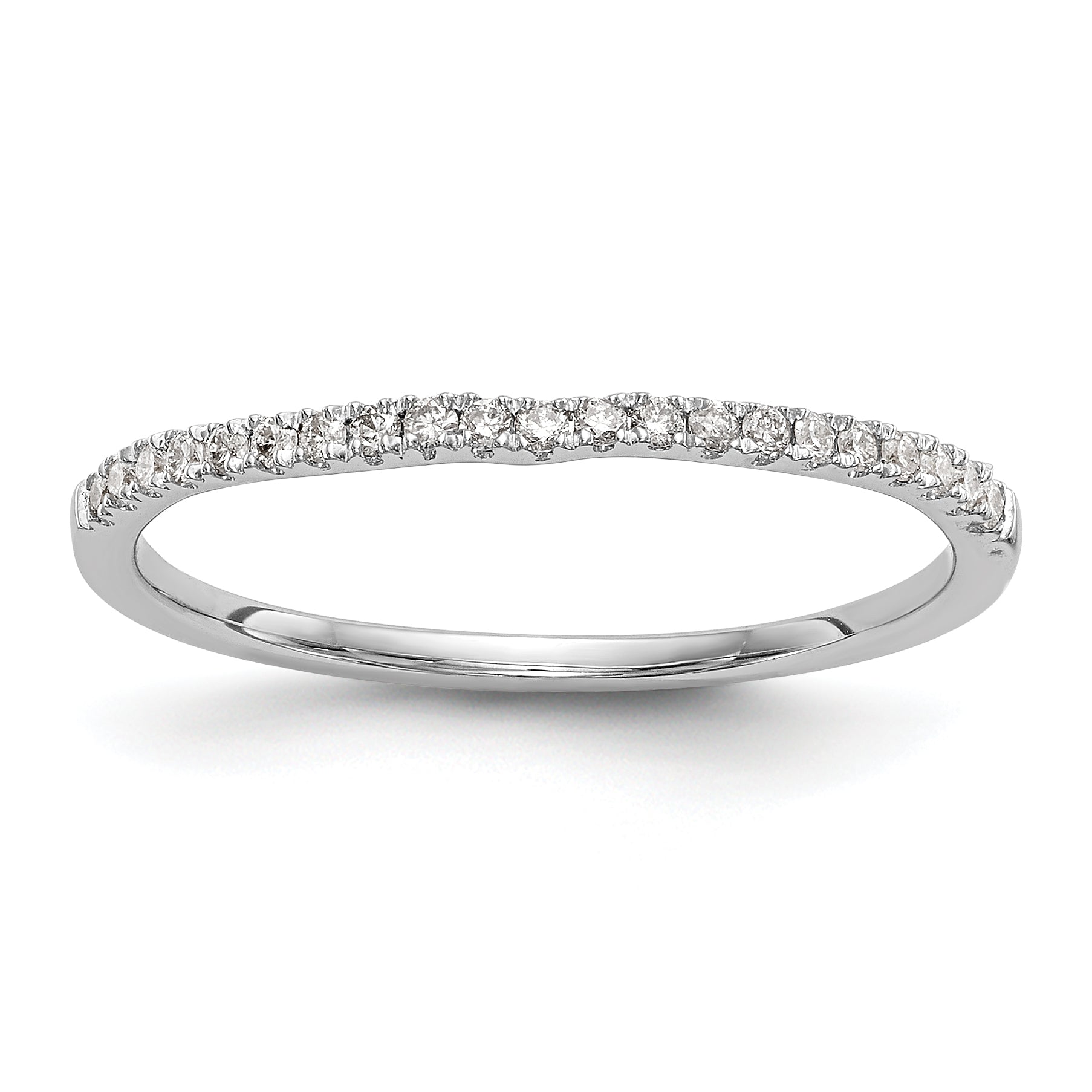 14k White Gold Diamond Wedding Band Main image