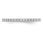 14k White Gold 1/5 carat Diamond Complete Wedding Band