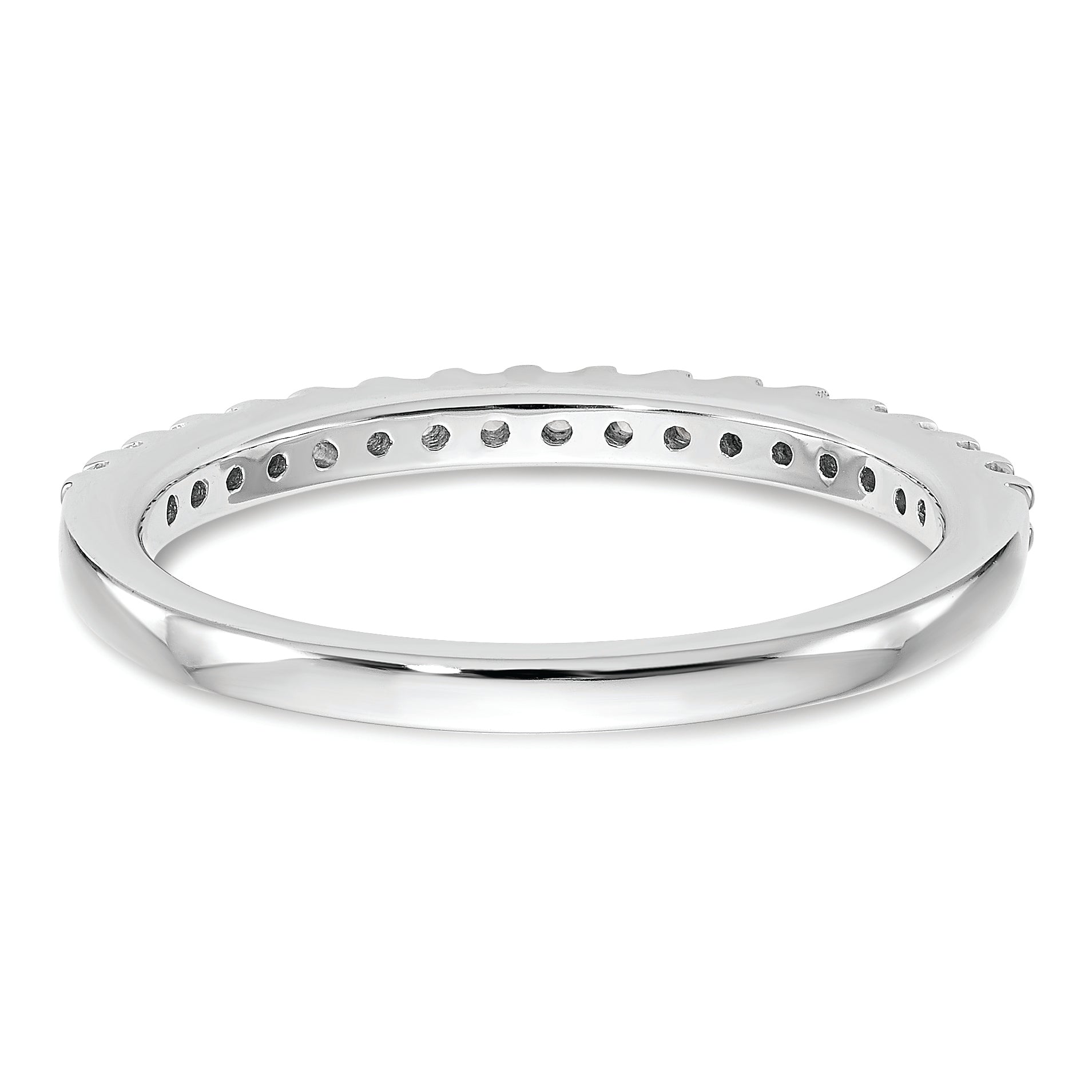 14k White Gold 1/5 carat Diamond Complete Wedding Band