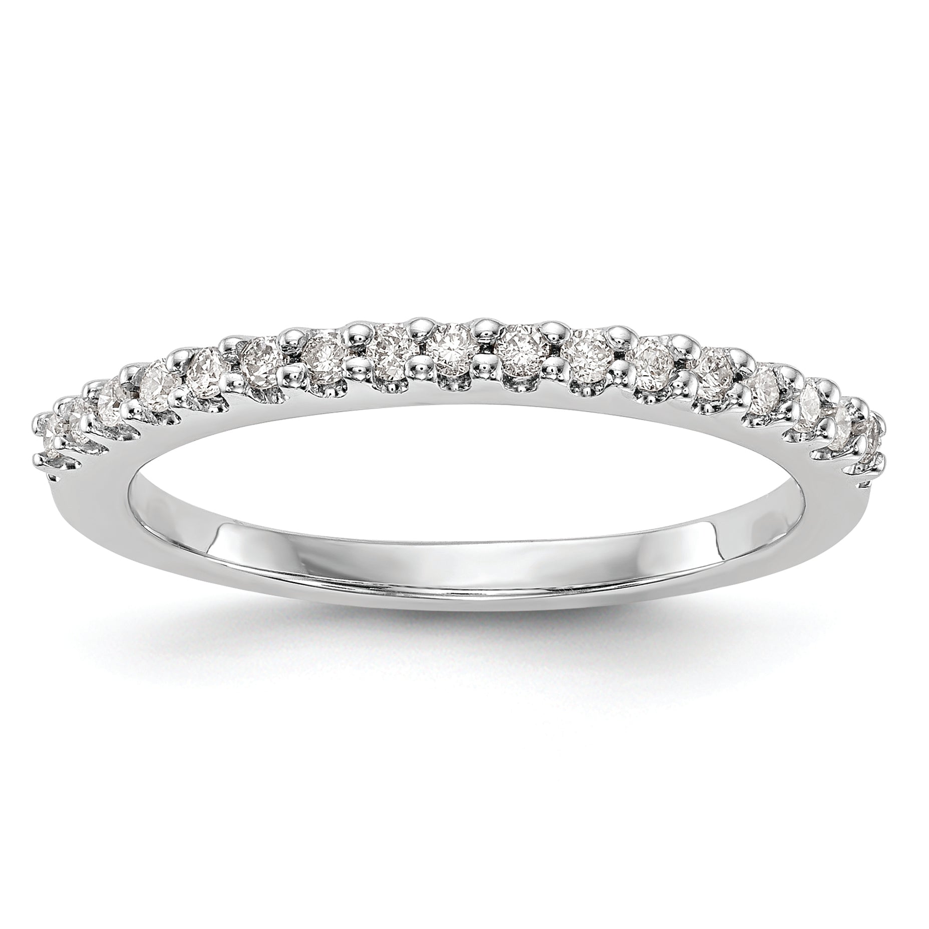 14k White Gold 1/5 carat Diamond Complete Wedding Band Main image