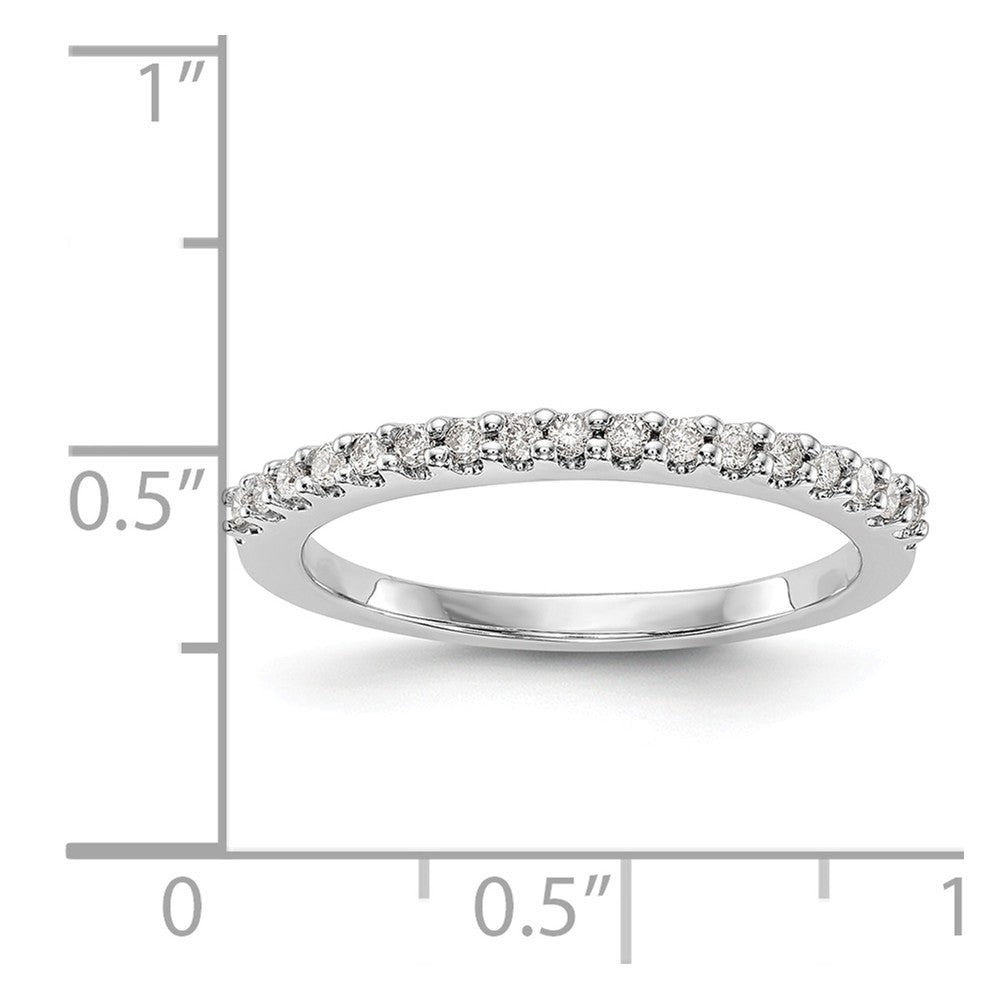 14K White Gold Diamond Wedding Band