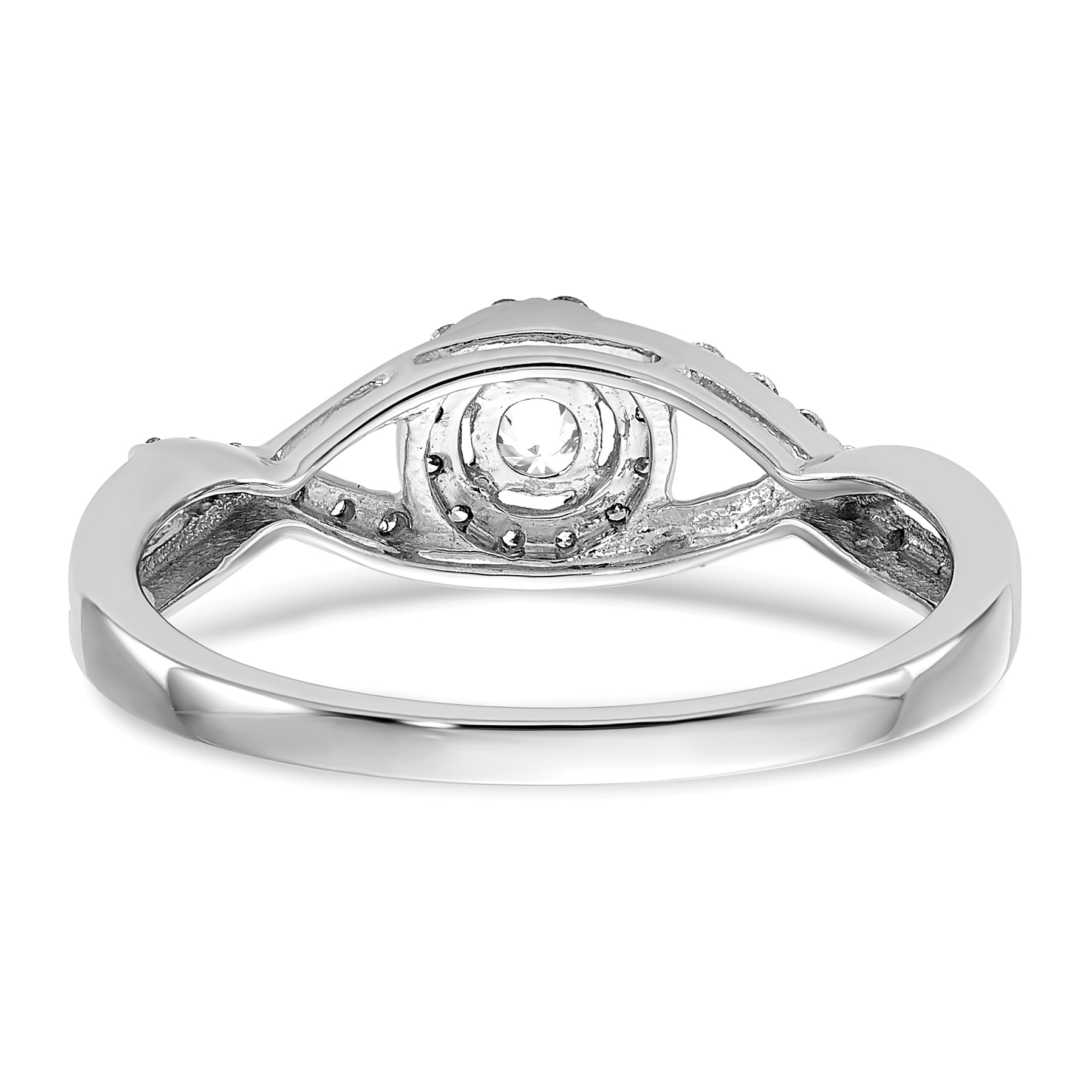 14K White Gold Lab Grown Diamond Complete Halo Engagement Ring