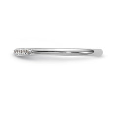 14K White Gold 1/20 carat Complete Diamond Wedding Band - 7