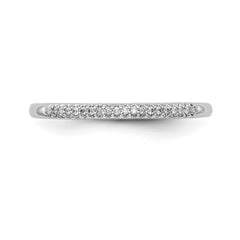 14K White Gold 1/20 carat Complete Diamond Wedding Band - 7