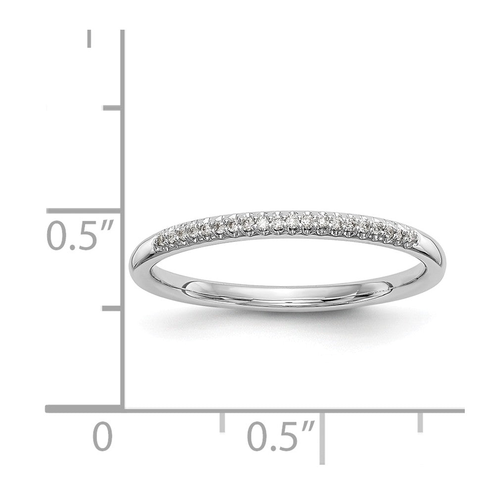 14K White Gold Diamond Wedding Band