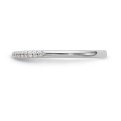 14K White Gold 1/8 carat Complete Diamond Wedding Band - 7