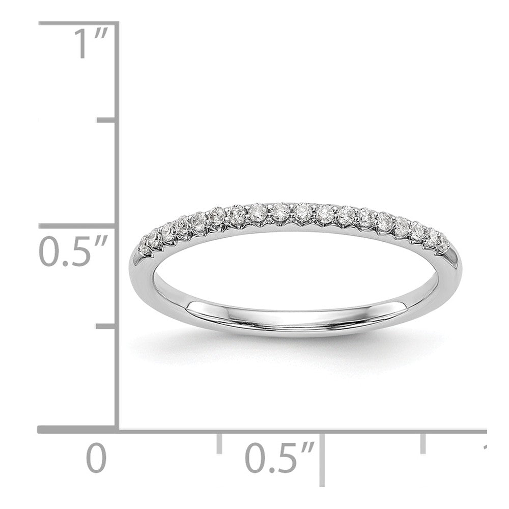 14K White Gold Diamond Wedding Band