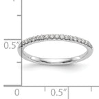 14K White Gold 1/8 carat Complete Diamond Wedding Band
