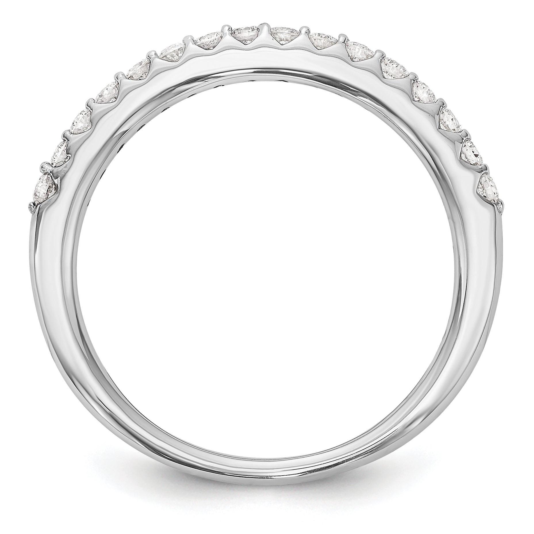 14K White Gold 1/3 carat Complete Diamond Wedding Band Secondary image