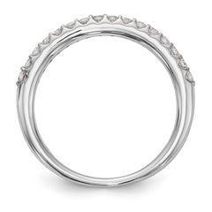 14K White Gold 1/3 carat Complete Diamond Wedding Band - 7