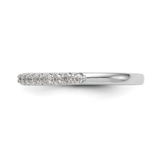 14K White Gold 1/3 carat Complete Diamond Wedding Band - 7