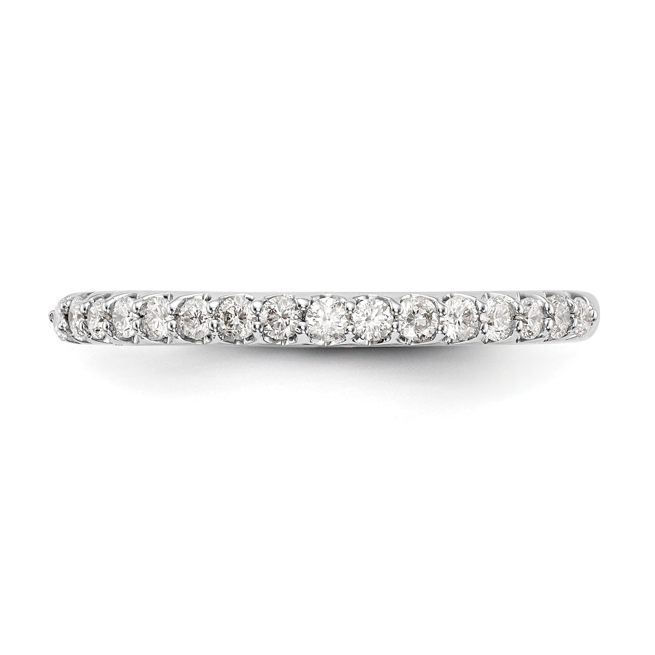 14K White Gold 1/3 carat Complete Diamond Wedding Band - 7