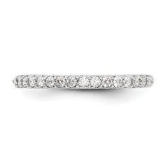 14K White Gold 1/3 carat Complete Diamond Wedding Band - 7