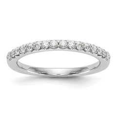 14K White Gold 1/3 carat Complete Diamond Wedding Band - 7