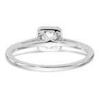 14K White Gold Halo Plus (Holds 1/3 carat (4.5mm) Round Center) 1/5 carat Diamond Semi-Mount Engagement Ring