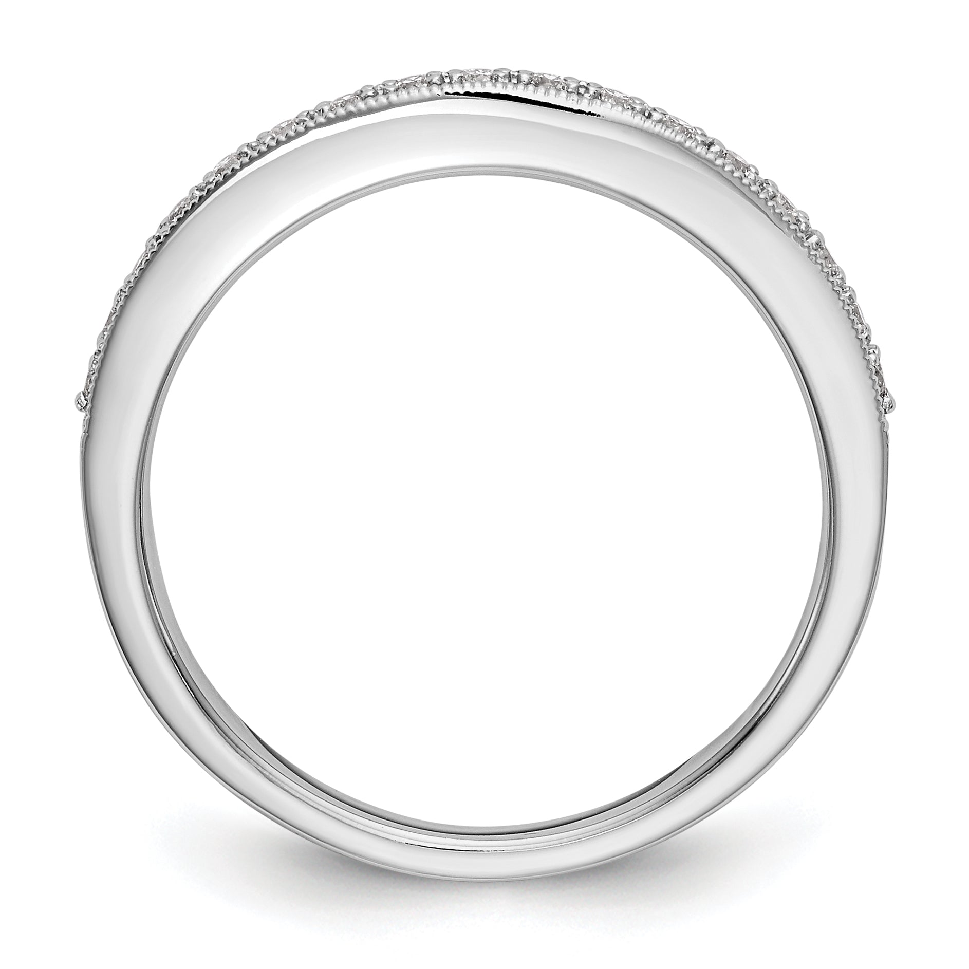 14k White Gold 1/4 carat Diamond Set of 2 Complete Wedding Bands Secondary image
