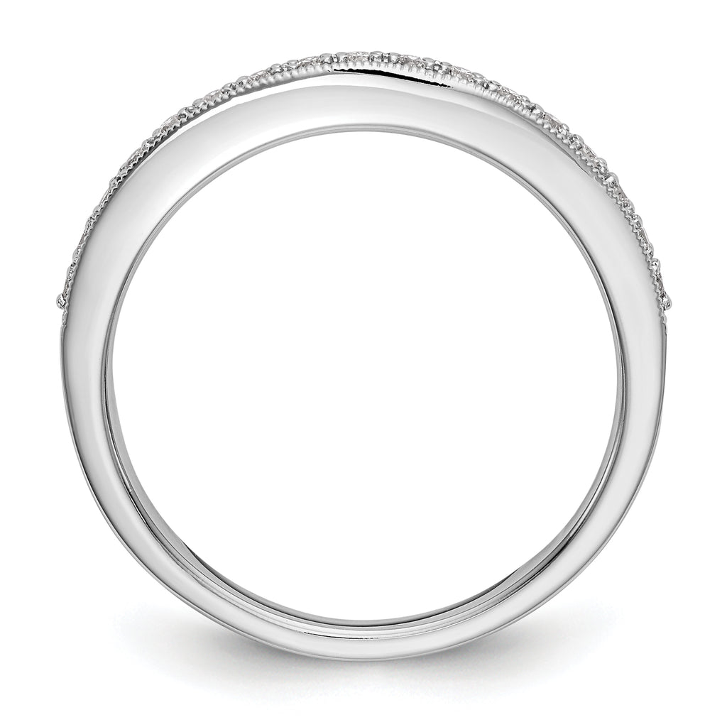14k White Gold 1/4 carat Diamond Set of 2 Complete Wedding Bands