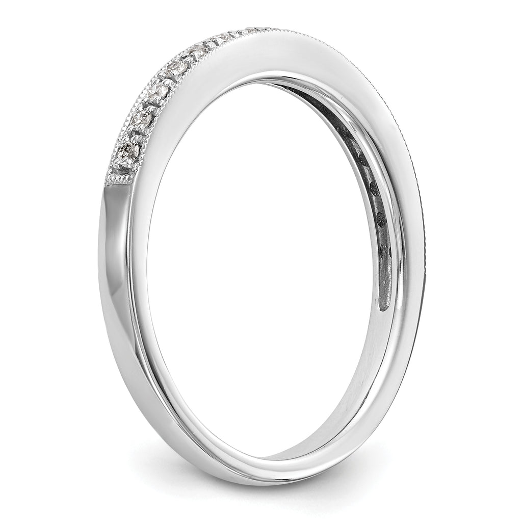 14k White Gold 1/4 carat Diamond Set of 2 Complete Wedding Bands