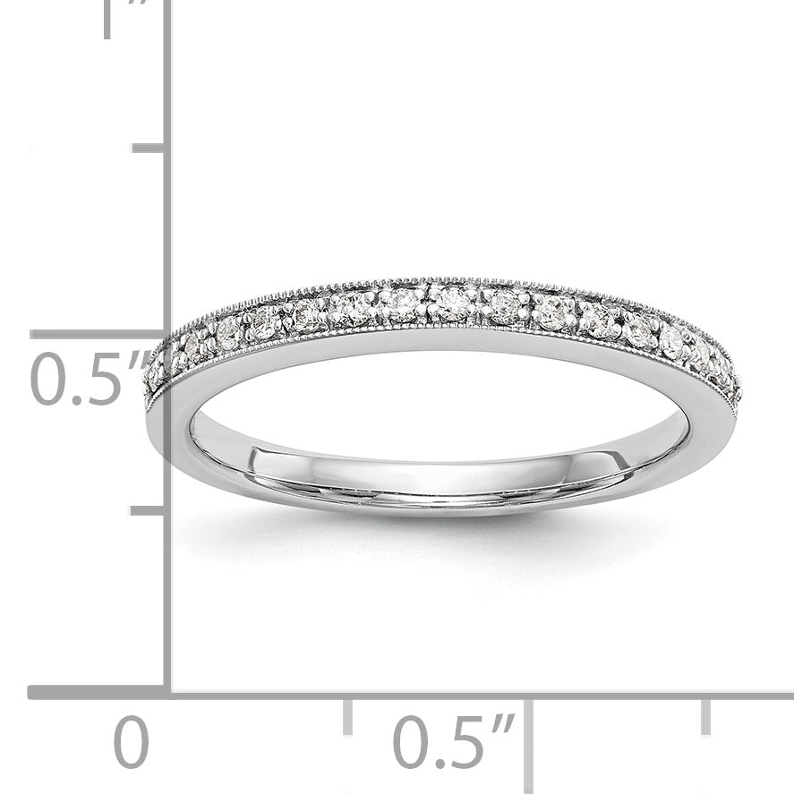 14k White Gold 1/4 carat Diamond Set of 2 Complete Wedding Bands