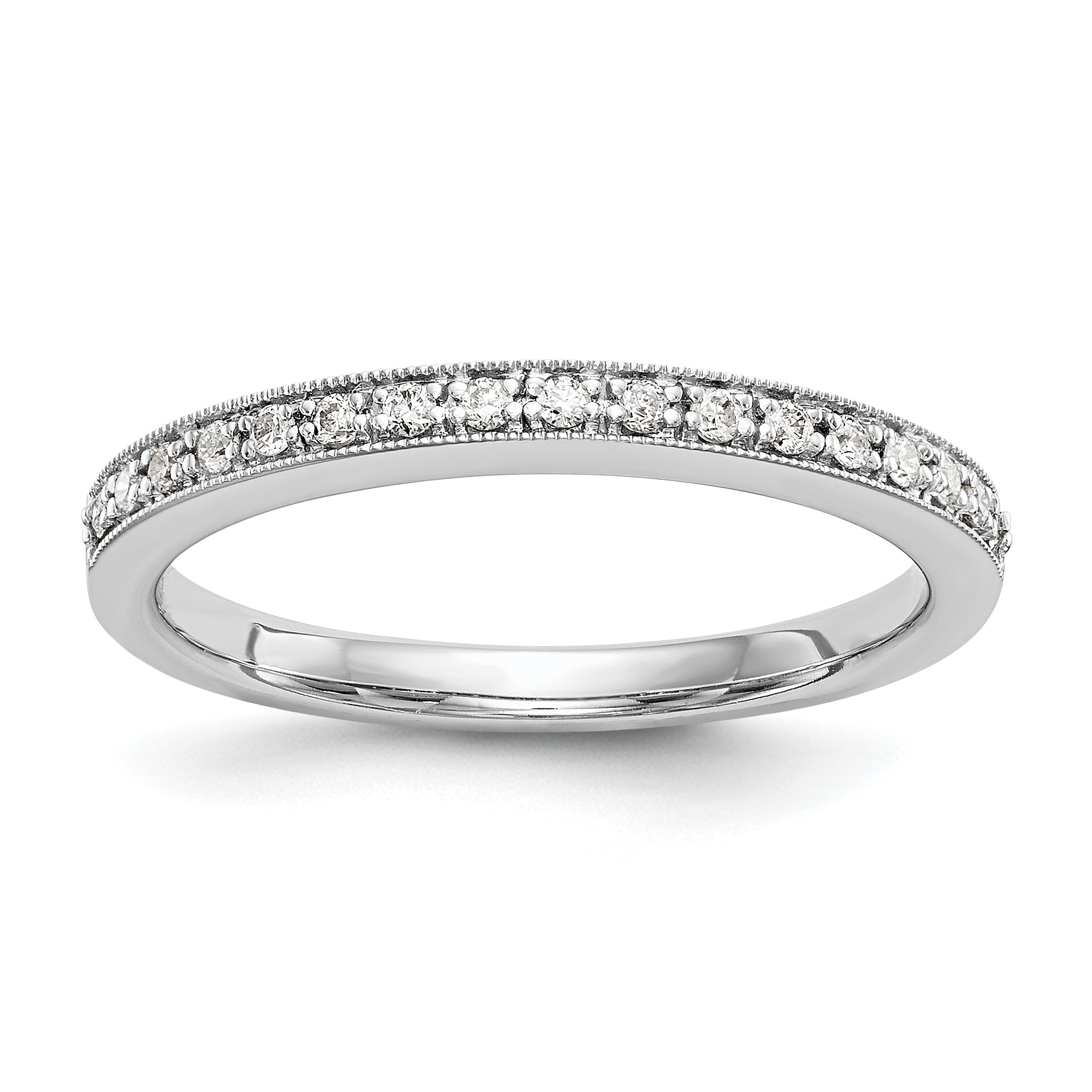 14k White Gold 1/4 carat Diamond Set of 2 Complete Wedding Bands Main image