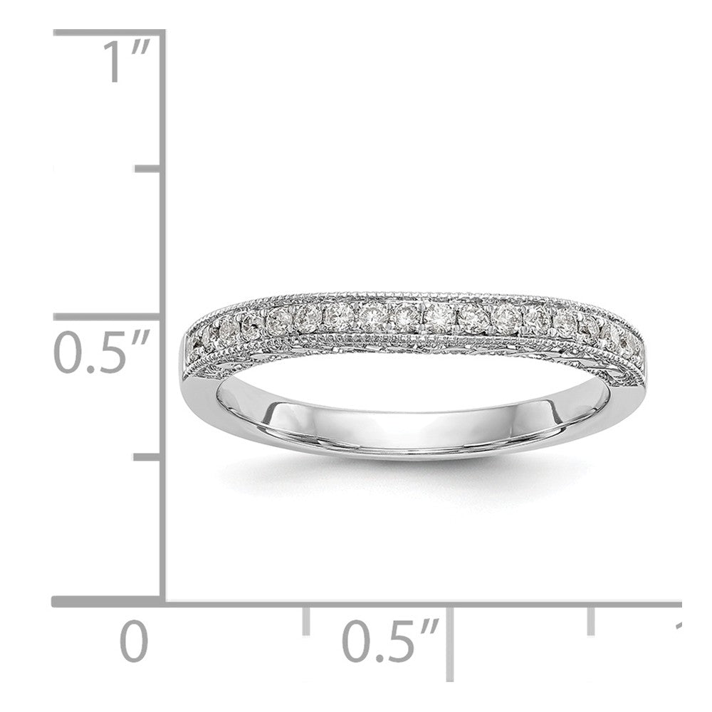 14K White Gold Diamond Wedding Band