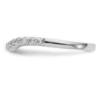 14K White Gold 1/4 carat Diamond Contoured Complete Wedding Band