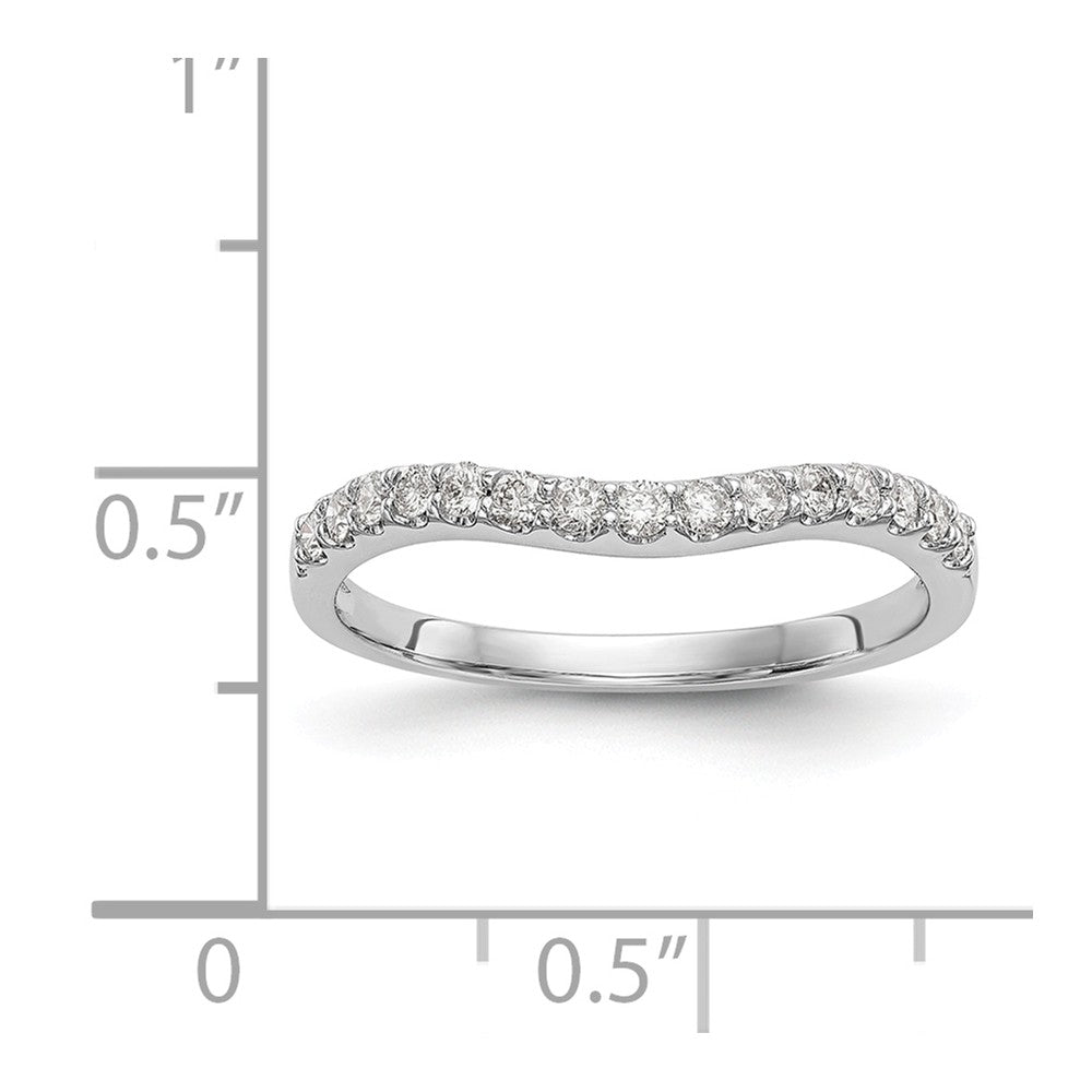 14K White Gold Diamond Wedding Band