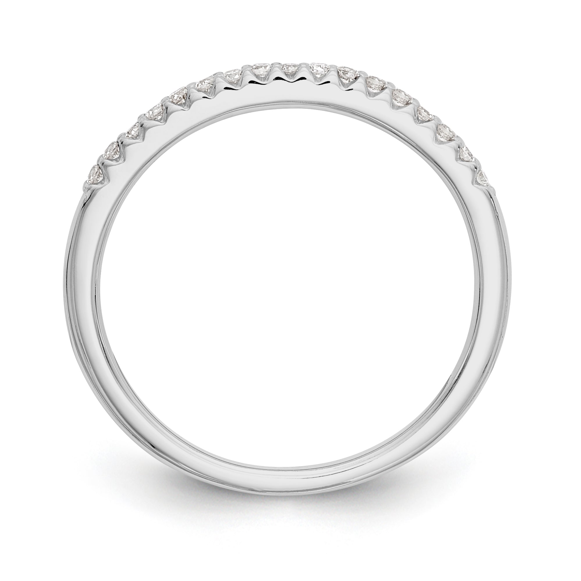 14K White Gold Diamond Wedding Band Secondary image
