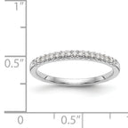 14K White Gold Diamond Wedding Band