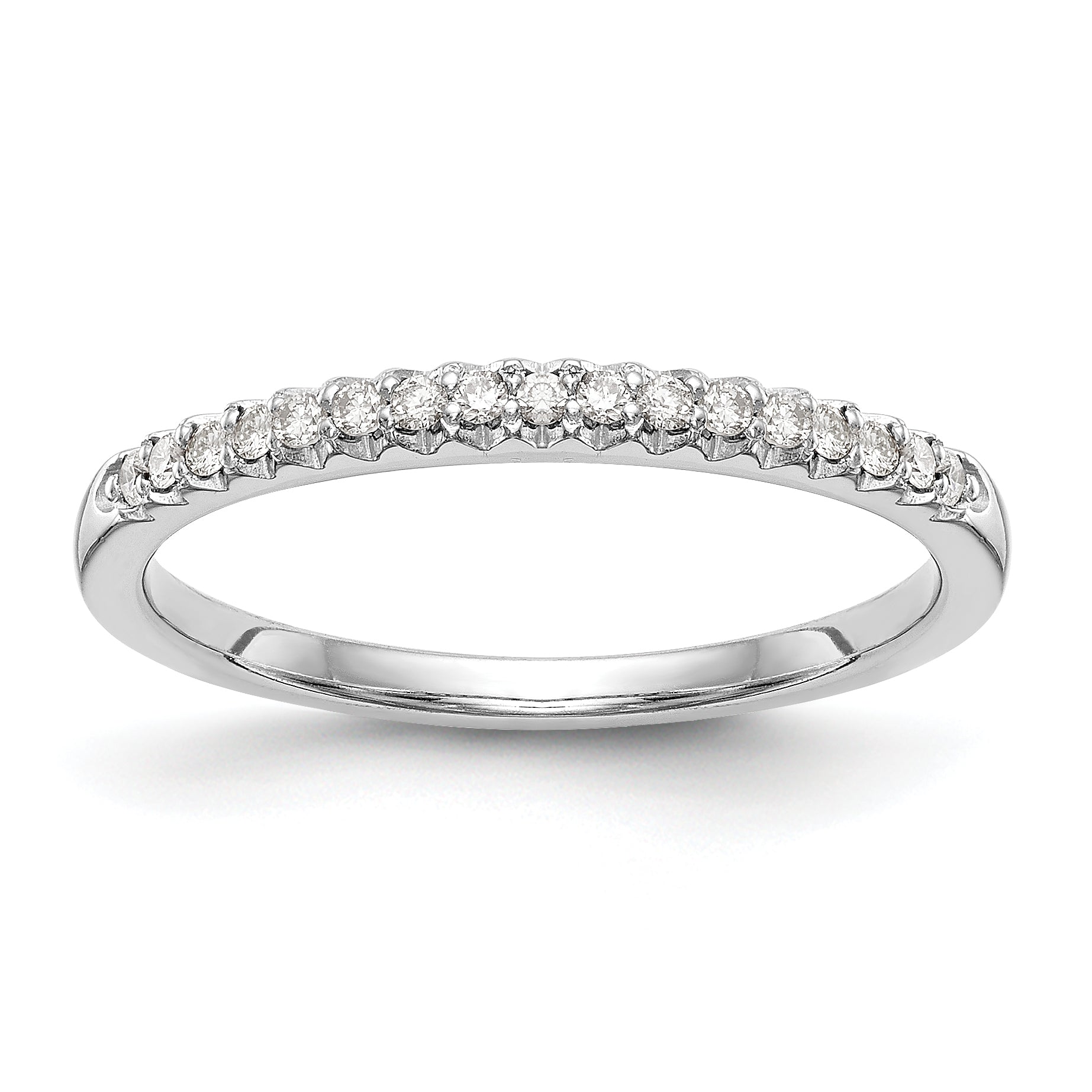 14K White Gold Diamond Wedding Band Main image