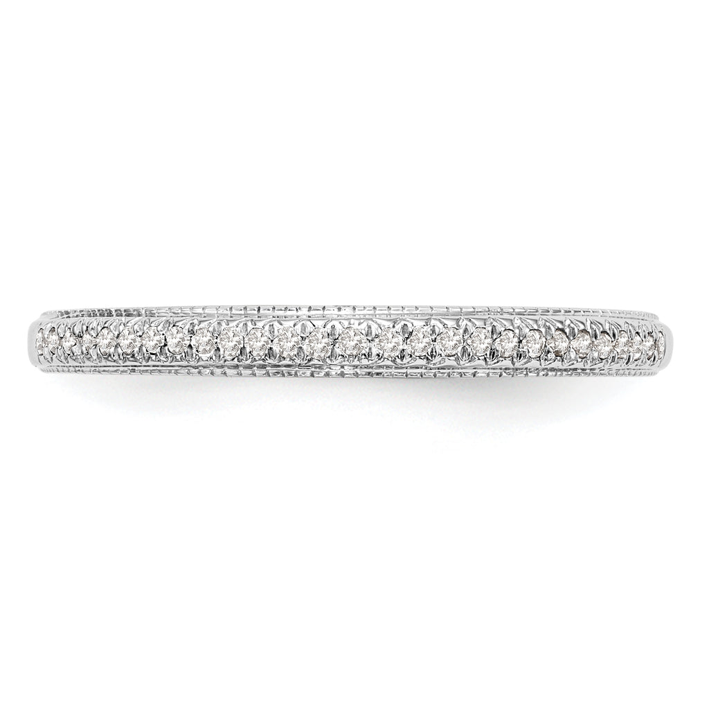 14K White Gold 1/15 carat Diamond Complete Wedding Band