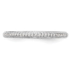 14K White Gold 1/15 carat Diamond Complete Wedding Band